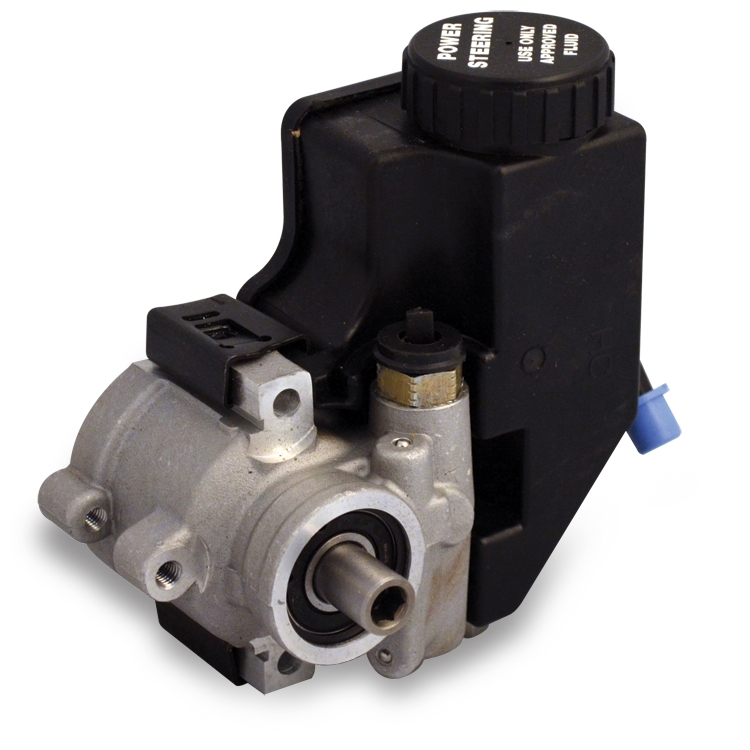 Power Steering Pump with Plastic Attached Reservoir, High Flow for